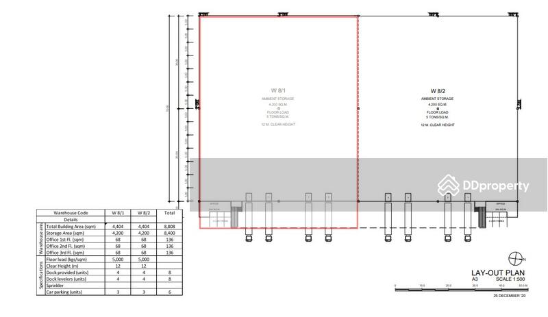 For Rent - Warehouse 4,200 Sq.m Laem Chabang, Chon Buri