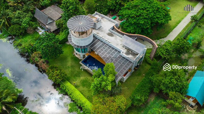 ขาย - ขายด่วน! บ้านหรูสไตล์โมเดิร์นลอฟต์ ติดคลอง บรรยากาศดี บนที่ดินกว่า 3 ไร่ พร้อมสระว่ายน้ำ, สมุทรสงคราม