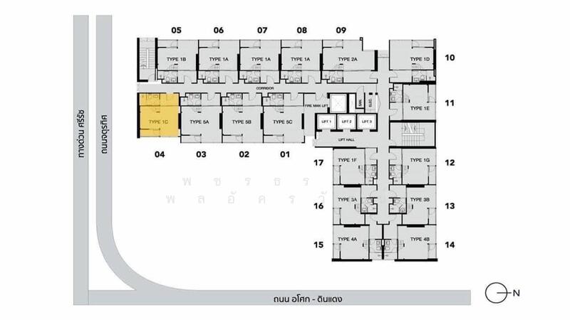 Chewathai Residence Asoke, bangkok, 222 Asok-Din Daeng Road, Makkasan, Ratchathewi, Bangkok, 1 Bedroom, 35 sqm, Condo For Rent, by Rattapon Sivamok, 60062327 - DDproperty.com