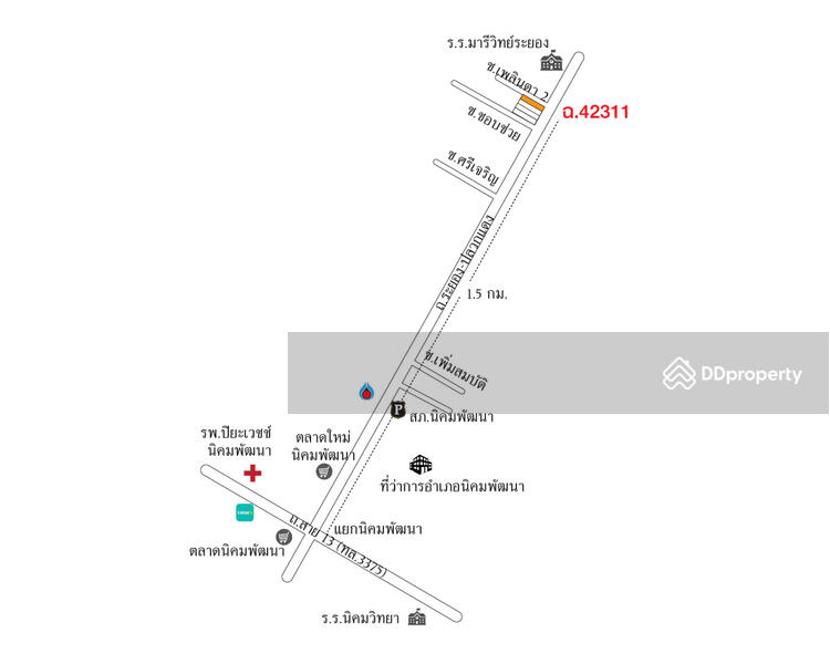 For Sale - บ้านเลขที่ 48/53 ถนน ระยอง-ปลวกแดง (ทล.3191) ตำบล นิคมพัฒนา อำเภอ นิคมพัฒนา จังหวัด ระยอง, Rayong