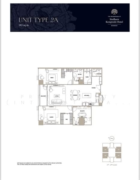 The Residences at Sindhorn Kempinski, Bangkok, 88 Soi Tonson Sarasin Road, Lumphini, Pathum Wan, Bangkok, 2 Bedrooms, 144 sqm, Condo For Sale, by Prem Narula, 60081028 - DDproperty.com