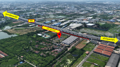 ขาย - ที่ดินแห่งการลงทุน! หน้ากว้าง 100 เมตร ขาย ที่ดินเปล่า 12 ไร่! ติดถนนพระราม2!, สมุทรสาคร