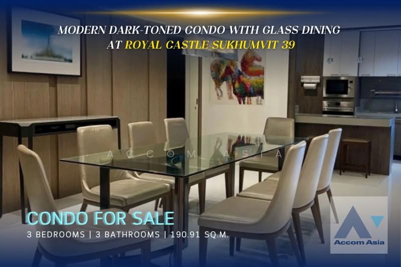 Royal Castle Sukhumvit : รอยัล คาสเซอร์ สุขุมวิท, กรุงเทพ, 30 ซอยสุขุมวิท 39, คลองเตยเหนือ, วัฒนา, กรุงเทพ, 191 ตร.ม., คอนโด ให้เช่า, โดย Accom Asia, 60085639 - DDproperty.com