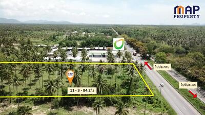 ขาย - ขายที่ดิน ริม ถ.เพชรเกษม 11 ไร่ 3 งาน ติดปั๊มบางจาก, ประจวบคีรีขันธ์
