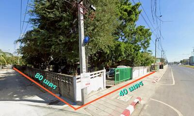 ขาย - ขาย ที่ดินเปล่า ขนาด 2 ไร่ ติดถนนสามวา มีนบุรี-รามอินทรา แปลงสวยสี่เหลี่ยมผืนผ้า 40×80 เมตร, กรุงเทพ