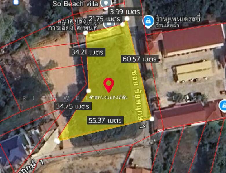 Land for sale, filled in, Nong Prue, 1 rai, corner plot, next to Soi Chaiyaphruek 1 Road,, Chon Buri (Pattaya), Nong Pru, Bang Lamung (Pattaya), Chon Buri (Pattaya), , 2,068 sqm, Land For Sale, by RICHWELL INTERPLUS, 60112130 - DDproperty.com