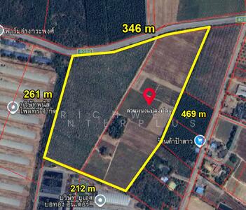 ขาย - ขายที่ดินบ่อทอง 57 ไร่ ติดถนนเส้น4084 ใกล้ถนนเส้น3245-1.5กม., ชลบุรี