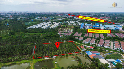 ขาย - ขายต่ำกว่าราคาตลาดเกือบครึ่ง!! ที่ดินเปล่าถมแล้ว 4ไร่กว่า แปลงสี่เหลี่ยม ติดถนนอนามัย งามเจริญ 25, กรุงเทพ