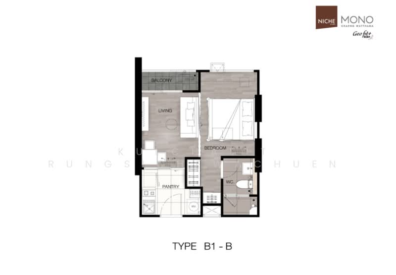 Niche Mono Chaengwattana, Nonthaburi, Chaeng Watthana Rd., Khlong Klue, Pak Kret, Nonthaburi, 1 Bedroom, 31 sqm, Condo For Rent, by Kulchalit Rungsichewachuen, 60117819 - DDproperty.com