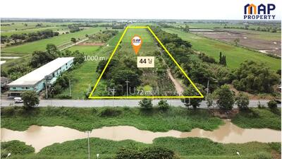 ขาย - ขายที่ดินสวนเกษตรผสมผสาน 44 ไร่ ติดถนนเลียบ คลอง 13, ปทุมธานี