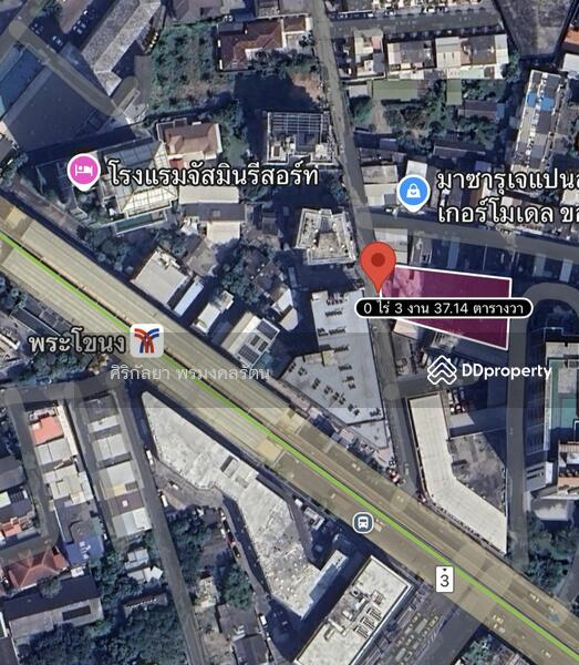 For Rent - Land for rent, Sukhumvit 69, area 295 sq m, width 21 m., Bangkok