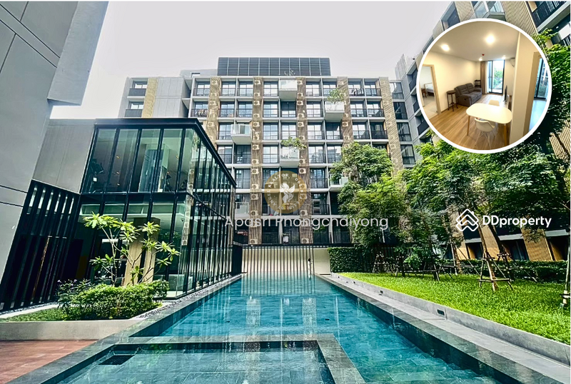 For rent, 350 m. to BTS Ekkamai , 2BR/2BA, Garden View, Fully Furnished, Ready to move in