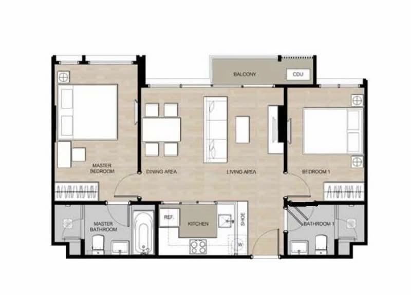 Mori Haus, Bangkok, Soi On Nut 1/1 Sukhumvit Road77, Phra Kanong Nua, Watthana, Bangkok, 2 Bedrooms, 67 sqm, Condo For Rent, by Techatat Chosoongnern, 60139376 - DDproperty.com
