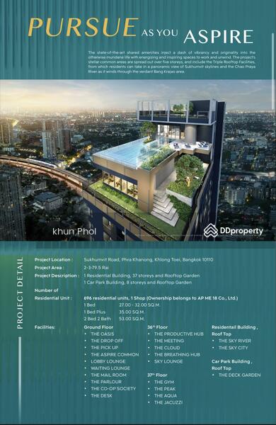 ขายดาวน์ - Aspire Onnut Station : แอสปาย อ่อนนุช สเตชั่น, กรุงเทพ