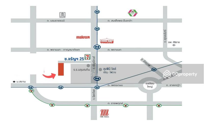 ขายที่ดิน จรัญสนิทวงศ์ ใกล้ MRT จรัญ 13 ถมแล้ว ล้อมรั้ว 127 ตรว.
