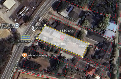 ขาย - ที่ดิน 1 ไร่ พร้อมสิ่งปลูกสร้าง (เป็นคาเฟ่เล็กๆ) ศรีราชา, ชลบุรี