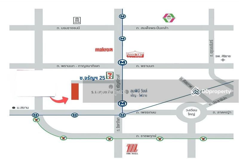 ขายที่ดิน จรัญสนิทวงศ์ 25 ห่างจากถนนหลัก 700 เมตร ถมแล้ว ฟรีตึก 239 ตรว.  