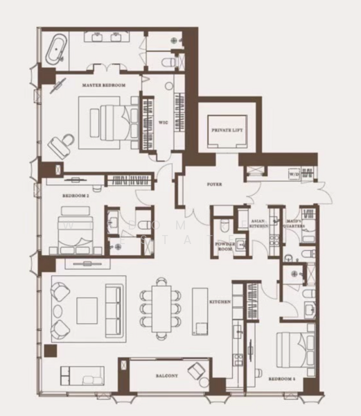 ONE89 Wireless, Bangkok, Wittayu Road, Lumphini, Pathum Wan, Bangkok, 3 Bedrooms, 226 sqm, Condo For Rent, by Wisdom Real Estate, 60159513 - DDproperty.com