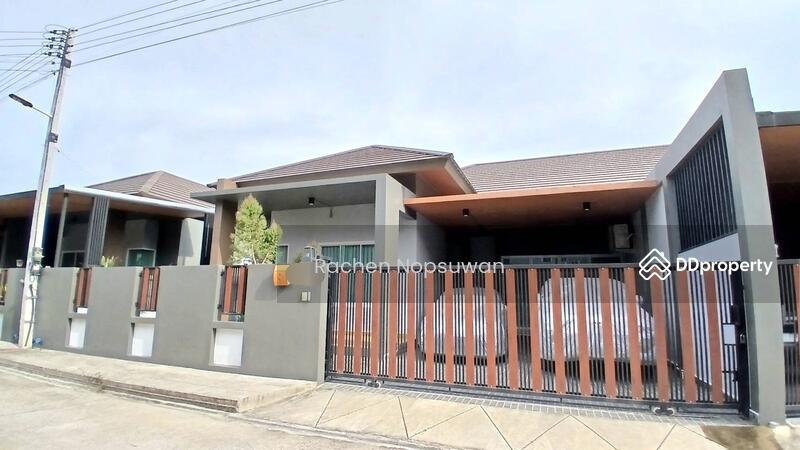 For Rent - Single house for rent in a project, Ban Phru location, 3 bedrooms, size 60 sq m, rent 20,000 baht, Songkhla