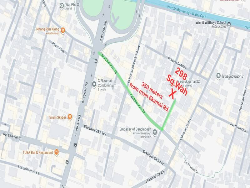ขายที่ดินเอกมัย 30 แยก 3 แถมแปลนสร้างโรงแรม 5 ชั้น ขายที่ดิน 298 ตร.วา เชื่อม เอกมั้ย 22, 28, กรุงเทพ, เอกมัย 30 แยก 3, คลองตันเหนือ, วัฒนา, กรุงเทพ, 1,192 ตร.ม., ที่ดิน ขาย, โดย คุณริช, 60170720 - DDproperty.com