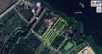 ขาย - ที่ดินริมแม่น้ำท่าจีน 1-1-61 ไร่, สมุทรสาคร