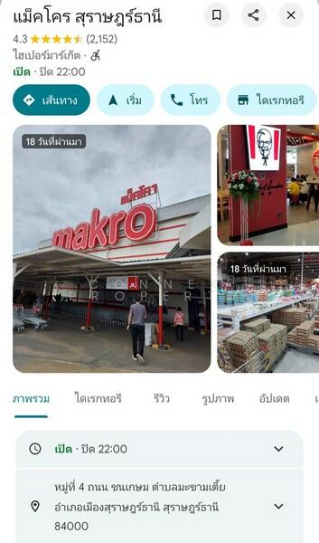 ขาย - ที่ดินเปล่า ติดถนนเอเชีย ตรงข้ามแม็คโคร สุราษฎร์ธานี, สุราษฎร์ธานี