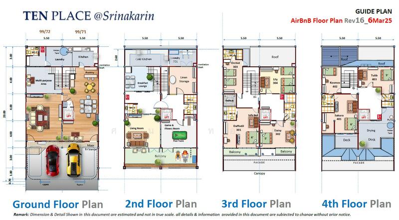 ให้เช่า - Ten Place @ Srinakarin ให้เช่าทาวน์โฮมพร้อมกิจการโฮสเทล ถ.ศรีนครินทร์, กรุงเทพ