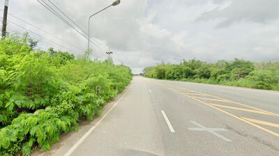 ขาย - ขายที่ดินติดถนนใหญ่ กว้าง 270 เมตร พร้อมสวนยาง (บางส่วนมีทุเรียน) บ้านนา แกลง ระยอง, ระยอง