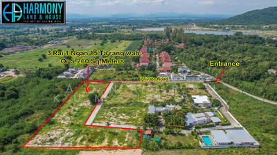 ขาย - ขายที่ดินหัวหิน ใกล้เมือง – 3 ไร่ 1 งาน 15 ตารางวา ทำเลดี ราคาน่าลงทุน, ประจวบคีรีขันธ์