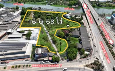ขาย - ที่ดินติดแม่น้ำท่าจีน เนื้อที่ 16-0-68 ไร่ หน้ากว้างติดแม่น้ำ 135เมตร, นครปฐม