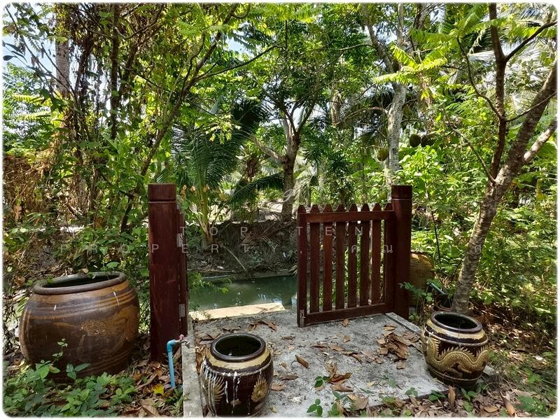 ขาย - ขายที่สวนมีบ้านทรงไทย 2หลัง ติดน้ำ มีหิ่งห้อยช่วงค่ำ พร้อมอยู่, ราชบุรี