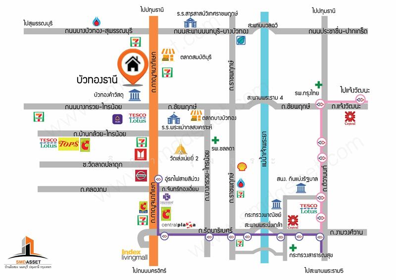 ขาย - บ้านรีโนเวทใหม่ ขายราคาพิเศษ อาคารพาณิชย์ 3.5 ชั้น+ดาดฟ้า ม.บัวทองธานี ขนาด 15 ตรว. 5นอน 3น้ำ, นนทบุรี