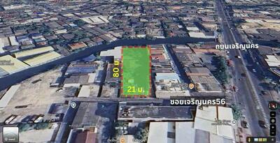 ขาย - ขายที่ดิน เจริญนคร56 สำเหร่ ธนบุรี ใกล้ ไอคอนสยาม 403ตรว. ที่ดิน ซอยเจริญนคร56 ถมแล้ว, กรุงเทพ