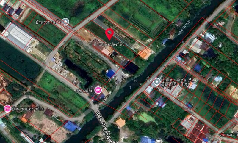 For Sale - ขายที่ดินสวย เหมาะสำหรับ สร้างเพื่ออยู่อาศัย หรือเพื่อการลงทุนในอนาคต ด้านติดถนน ด้านหลังติดคลองตาชม, Nonthaburi