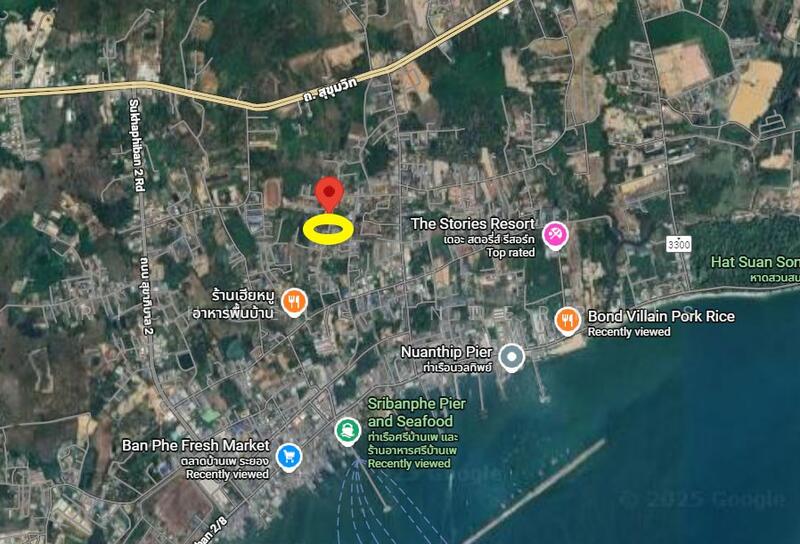 For Sale - Land for sale in Ban Phe, already filled, beautiful, area 129 sq m, next to Pherak Road, Soi 6,, Rayong