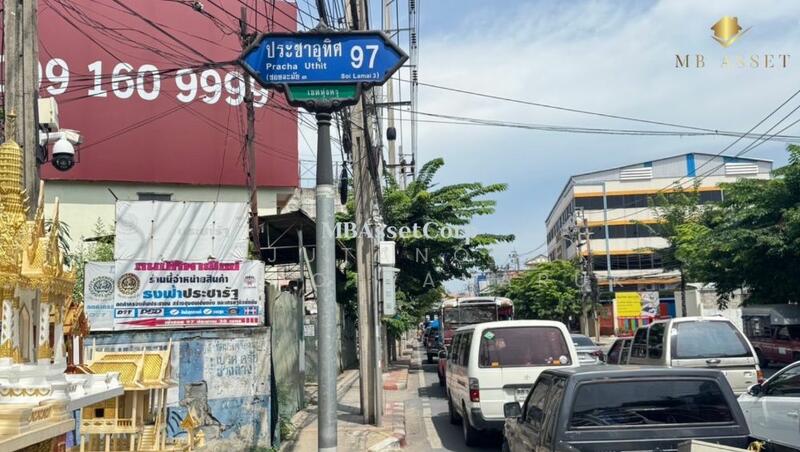 For Sale - ขายที่ดินสวย 541 ตร.วา ริมถนนประชาอุทิศ 97 ( ทุ่งครุ ) ติดถนนหลัก พื้นที่สีเหลือง, Bangkok