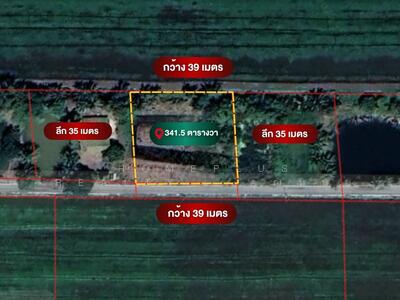 ขาย - ที่ดินซอยจินาพันธ์ใกล้วัดหนามแดง ฉะเชิงเทรา เนื้อที่ 341.5 ตารางวา, ฉะเชิงเทรา