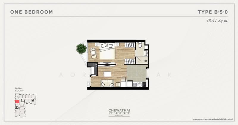 Chewathai Residence Thonglor, Bangkok, Soi Thonglor 20, Thonglor Road, Khlong Tan Nua, Watthana, Bangkok, 1 Bedroom, 30 sqm, Condo For Sale, by Sittichai (Ice) Tulyanon, 60248846 - DDproperty.com