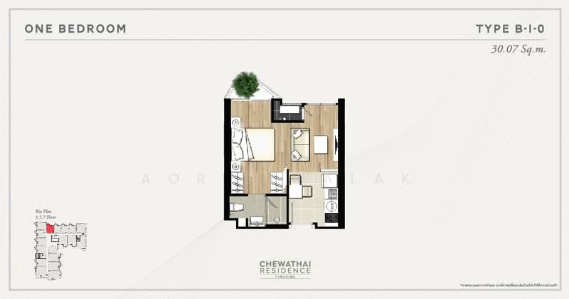 Chewathai Residence Thonglor, Bangkok, Soi Thonglor 20, Thonglor Road, Khlong Tan Nua, Watthana, Bangkok, 1 Bedroom, 30 sqm, Condo For Sale, by Sittichai (Ice) Tulyanon, 60248846 - DDproperty.com