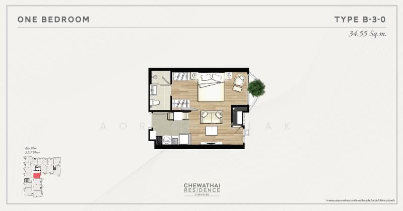 Chewathai Residence Thonglor, Bangkok, Soi Thonglor 20, Thonglor Road, Khlong Tan Nua, Watthana, Bangkok, 1 Bedroom, 30 sqm, Condo For Sale, by Sittichai (Ice) Tulyanon, 60248846 - DDproperty.com