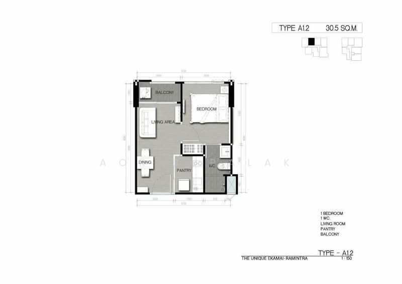 The Unique Ekamai-Ramintra, Bangkok, Soi Ladprao 87 Yak 30, Khlong Chaokhun Sing, Wang Thonglang, Bangkok, 1 Bedroom, 31 sqm, Condo For Sale, by Sittichai (Ice) Tulyanon, 60249119 - DDproperty.com