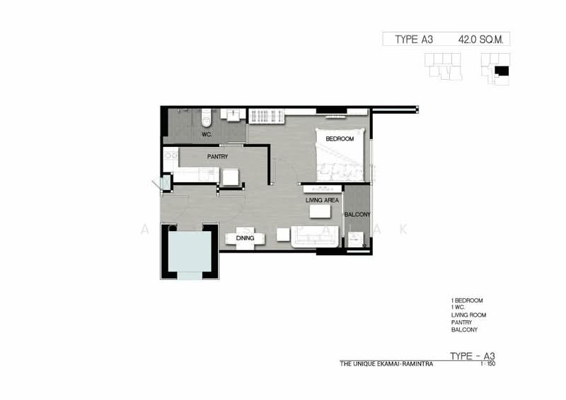 The Unique Ekamai-Ramintra, Bangkok, Soi Ladprao 87 Yak 30, Khlong Chaokhun Sing, Wang Thonglang, Bangkok, 1 Bedroom, 31 sqm, Condo For Sale, by Sittichai (Ice) Tulyanon, 60249119 - DDproperty.com