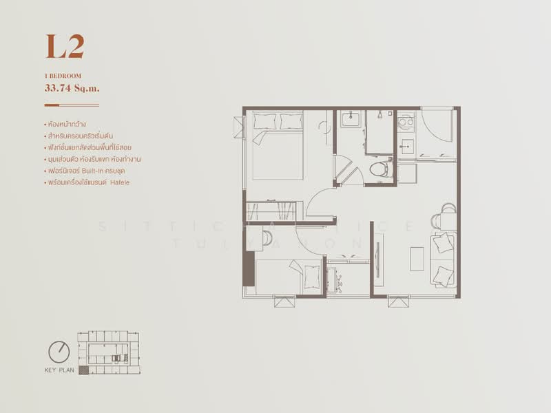 ESQUE Sukhumvit 101/1, Bangkok, Soi Wachiratham Sathit 25, Bang Chak, Phra Khanong, Bangkok, 2 Bedrooms, 34 sqm, Condo For Sale, by Sittichai (Ice) Tulyanon, 60249261 - DDproperty.com