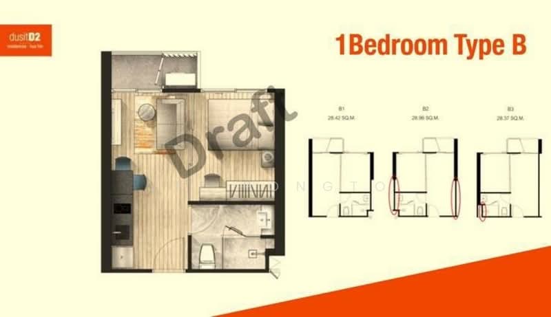 Dusit D2 Residences Hua Hin, Prachuap Khiri Khan, Petchkasem Road, Nong Kae, Hua Hin, Prachuap Khiri Khan, 1 Bedroom, 30 sqm, Condo For Sale, by Parkkapol (Smile) Luecha, 60250319 - DDproperty.com