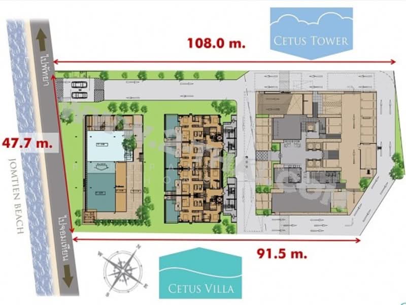 Cetus Beachfront : ซีตัส บีชฟรอนท์, ชลบุรี, หมู่ที่ 12 422 Jomtiensaineung Rd, นาเกลือ, บางละมุง, ชลบุรี, 55 ตร.ม., คอนโด ขาย, โดย Panupan (Bond) Thongpan, 60250993 - DDproperty.com