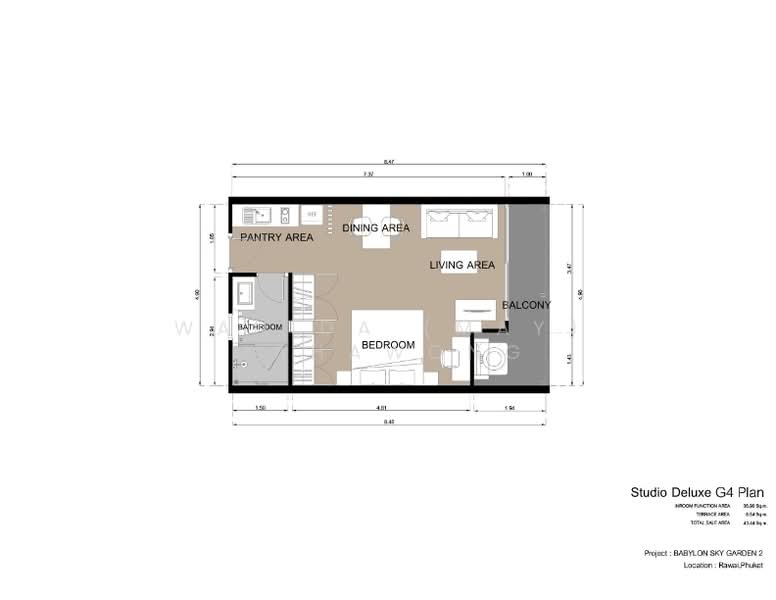 Babylon Sky Garden, Phuket, Soi Lamkayai, Rawai, Muang Phuket, Phuket, Studio, 44 sqm, Condo For Sale, by Wanida (May) Mahawong, 60252462 - DDproperty.com
