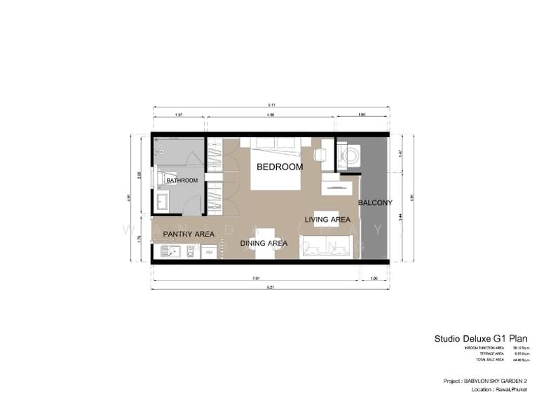 Babylon Sky Garden, Phuket, Soi Lamkayai, Rawai, Muang Phuket, Phuket, Studio, 44 sqm, Condo For Sale, by Wanida (May) Mahawong, 60252462 - DDproperty.com