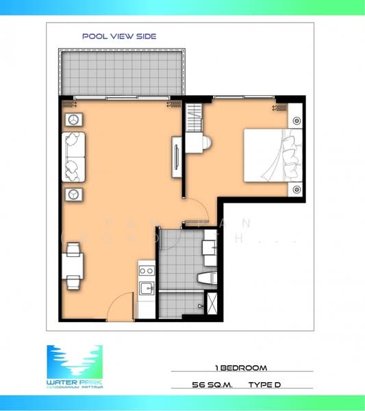 Water Park Pattaya, Chon Buri (Pattaya), 389/953 Moo 12 Soi, Nong Pru, Bang Lamung (Pattaya), Chon Buri (Pattaya), 1 Bedroom, 54 sqm, Condo For Sale, by Panupan (Bond) Thongpan, 60253242 - DDproperty.com