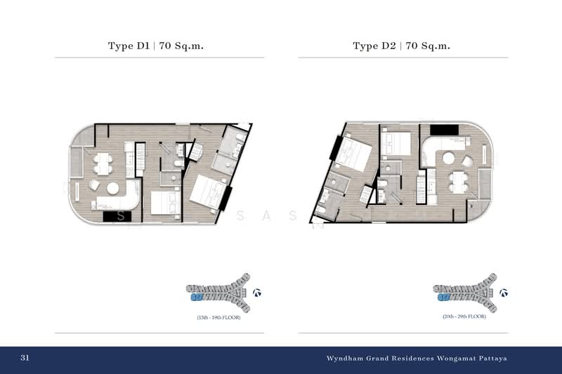 Wyndham Grand Residences Wongamat Pattaya, Chon Buri (Pattaya), 19 Naklua 18/1 Alley, Na Kloe, Bang Lamung (Pattaya), Chon Buri (Pattaya), 2 Bedrooms, 77 sqm, Condo For Sale, by Panupan (Bond) Thongpan, 60253561 - DDproperty.com