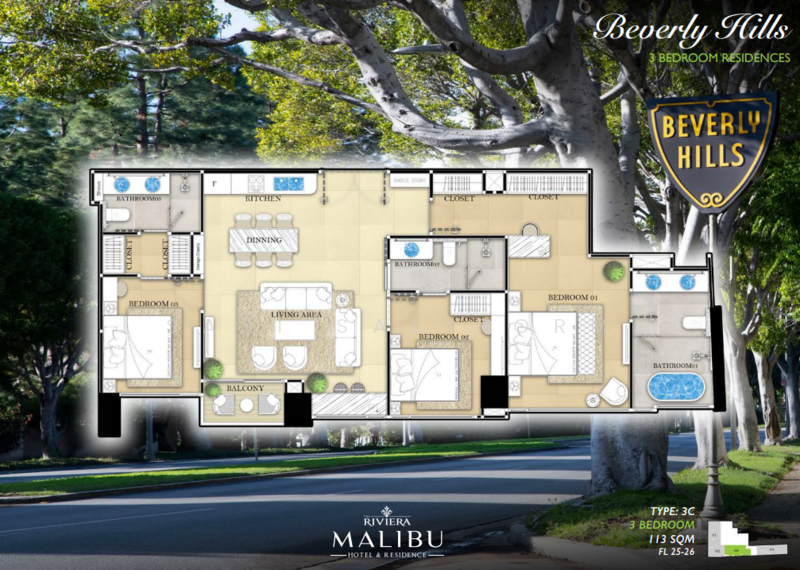 The Riviera Malibu, Chon Buri (Pattaya), Phra Tam Nak 5, Nong Pru, Bang Lamung (Pattaya), Chon Buri (Pattaya), 3 Bedrooms, 146 sqm, Condo For Sale, by Panupan (Bond) Thongpan, 60253579 - DDproperty.com